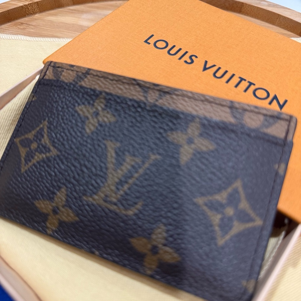 Louis Vuitton Black and Brown Card Holder